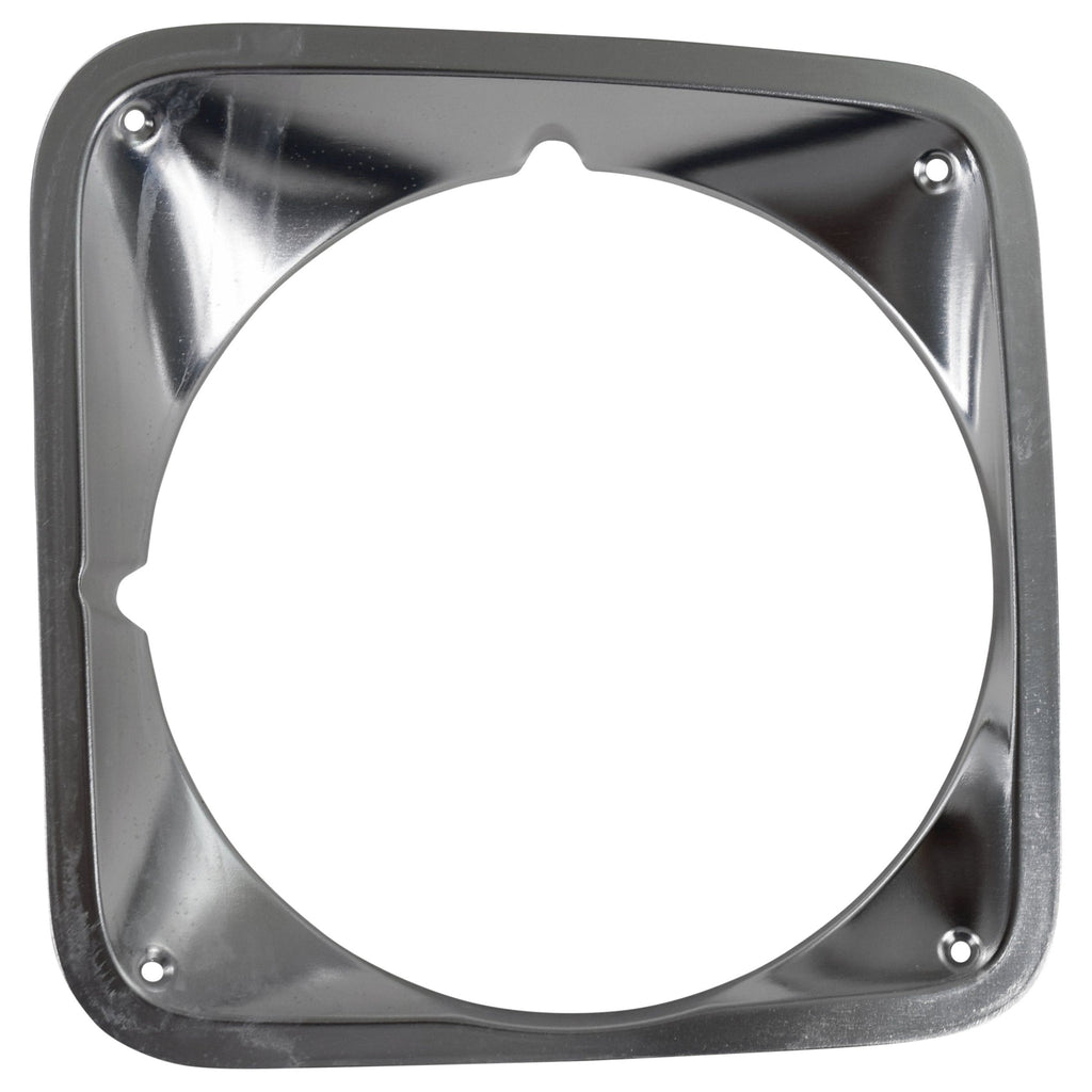Pair Polished Aluminum Headlight Bezels For 1967-1968 Chevy C10 Truck - Chrome Finish
