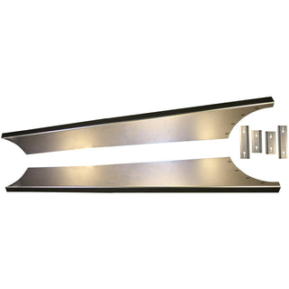 1937-1939 Chrysler Full Size Smooth Running Board Set W/ Adapters.