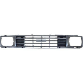 1984-1986 Toyota Pickup Grille, Black Shell/Silver Insert.
