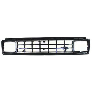 1983-1988 Ford Ranger Grille, Plastic, Painted-Black.