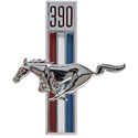 1967-1968 Ford Mustang DRIVER SIDE FENDER EMBLEM, -390- RUNNING HORSE - Classic 2 Current Fabrication