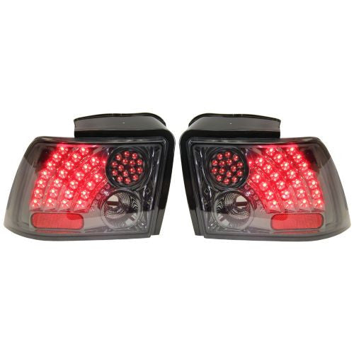 1999-2004 Ford Mustang Led Clear Tail Lamp, Lens/Housing, Set/smoke Lens - Classic 2 Current Fabrication