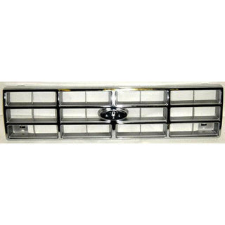 1989-1992 Ford Ranger Grille W/O GT Chrome/Silver.