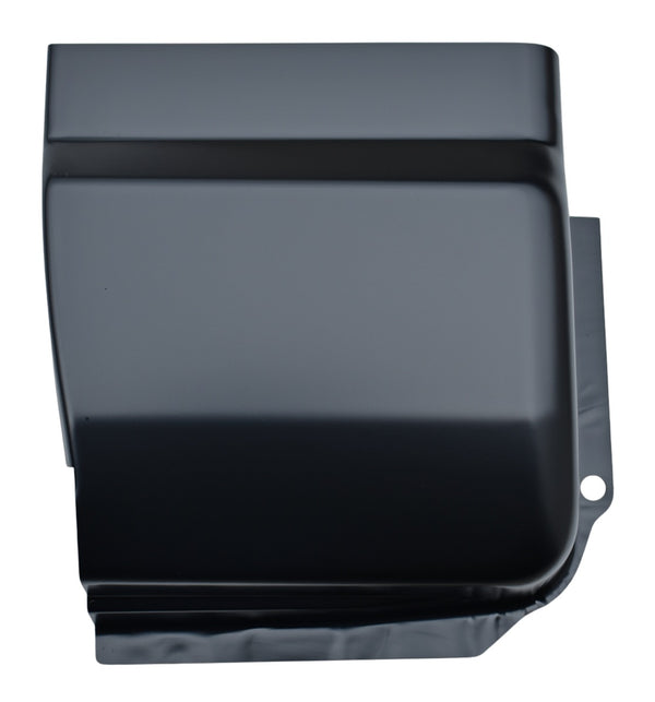 Black metal bracket on a white background. 1986-1992 Jeep Comanche Cab Corner LH.