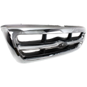 1998-2000 Ford Ranger Grille, Chrome Shell/gray Insert.