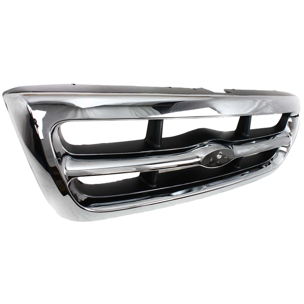1998-2000 Ford Ranger Grille, Chrome Shell/gray Insert.