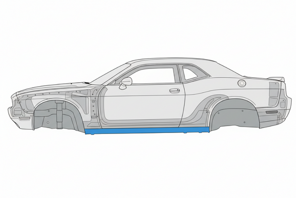 2008-2014 Dodge Challenger Inner Rocker Panel, LH diagram.