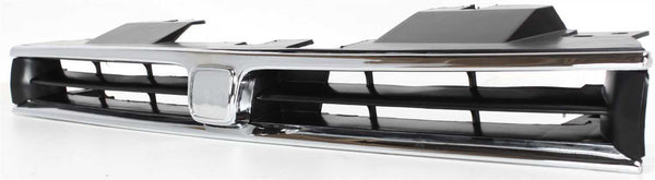 1992-1993 Honda Accord Grille, Chrome Shell/Black.