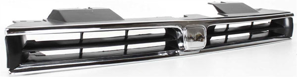 1992-1993 Honda Accord Grille, Chrome Shell/Black.