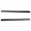 Two black metal bars on a white background. 1996-2004 Nissan Pathfinder 4 DR Outer Rocker Panel Pair.