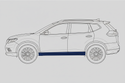 Diagram of where 2014-2020 Nissan X-Trail Outer Rocker Panel, LH goes on left side of car with no text or arrows.   