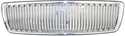 1998 Volvo C70 Grille Vertical Bar Insert, Chrome Shell/Silver Insert.