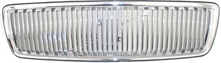 1998 Volvo C70 Grille Vertical Bar Insert, Chrome Shell/Silver Insert.