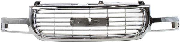 1999-2002 GMC Sierra Pickup Truck Grille, Chrome.