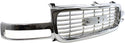 1999-2002 GMC Sierra Pickup Truck Grille, Chrome.