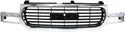 1999-2002 GMC Sierra Pickup Truck Grille, Chrome Shell/Black Insert.