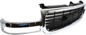 1999-2002 GMC Sierra Pickup Truck Grille, Chrome Shell/Black Insert.