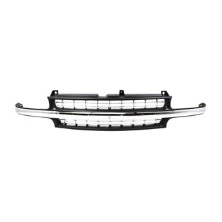 1999-2002 Chevy Silverado Pickup Truck Grille, Cross Bar Insert, Black.