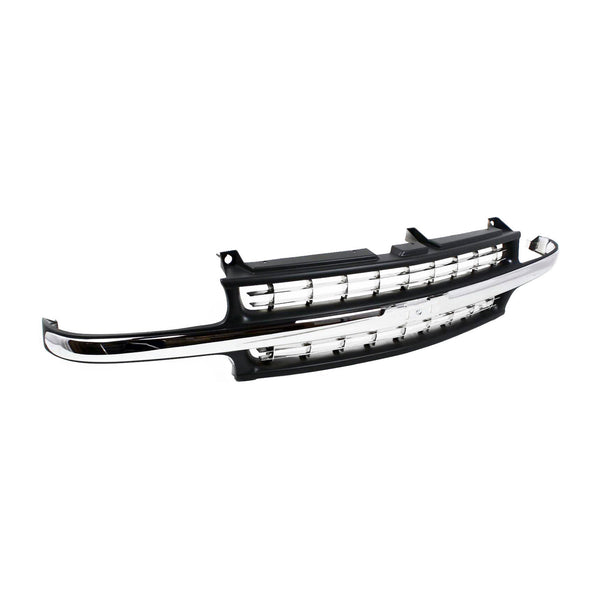 1999-2002 Chevy Silverado Pickup Truck Grille, Cross Bar Insert, Black.