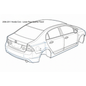 2006-2011 Honda Civic Lower Front Quarter Panel, RH