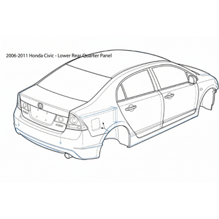 2006-2011 Honda Civic Lower Front Quarter Panel, RH