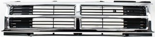 1987-1989 Toyota 4runner Grille, Center,Chrome Shell/Black Insert.