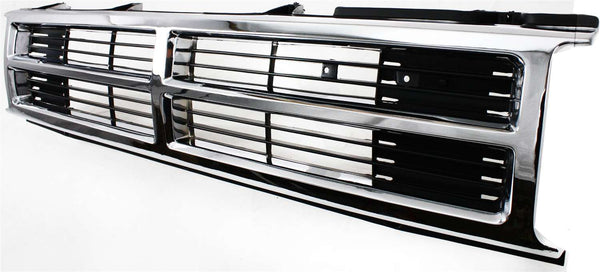 1987-1989 Toyota 4runner Grille, Center,Chrome Shell/Black Insert.