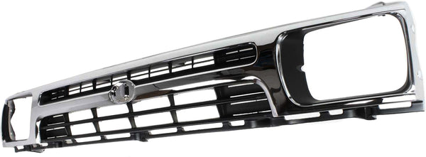 1992-1995 Toyota Pickup Grille, Chrome Shell/Black 2WD.