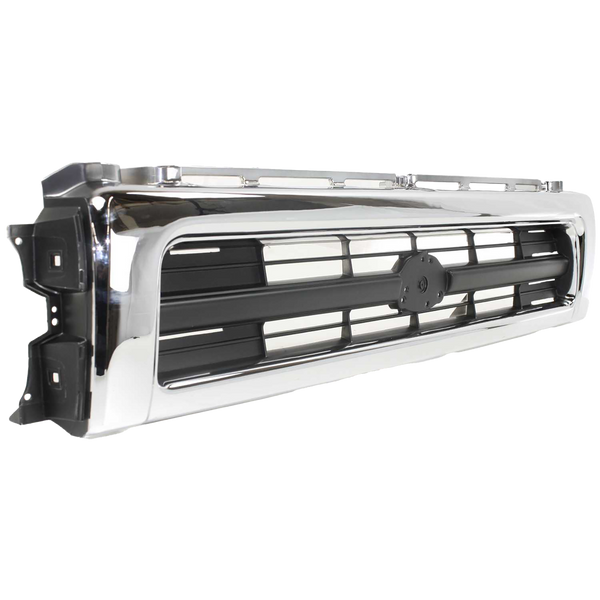 1992-1995 Toyota Pickup Grille, Chrome Shell/Black 4WD.