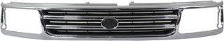 1993-1998 Toyota T100 Grille, Chrome Shell/Black.