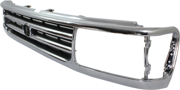 1993-1998 Toyota T100 Grille, Chrome Shell/Black.