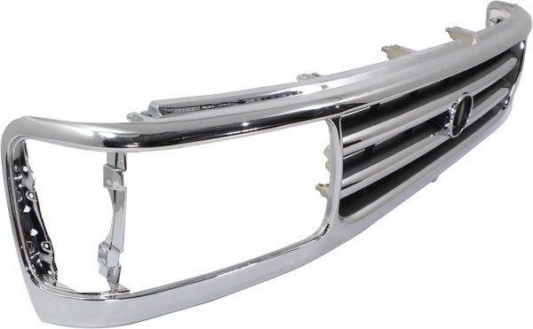 1993-1998 Toyota T100 Grille, Chrome Shell/Black.