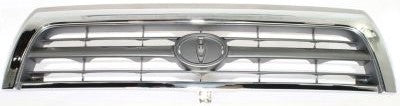 1996-1998 Toyota 4runner Grille, Chrome Shell/Silver.