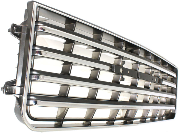 1981-1987 Toyota Land Cruiser Grille, Chrome Shell/Dark Gray Insert.