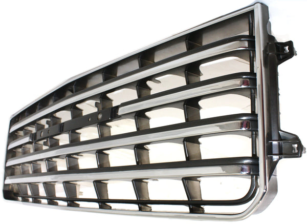 1981-1987 Toyota Land Cruiser Grille, Chrome Shell/Dark Gray Insert.