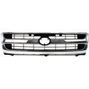 1997-2000 Toyota Tacoma Grille, Chrome Shell/Black.