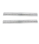 Two metal drawer slides on a white background. 2007-2015 Lincoln MKX Outer Rocker Panel Pair.
