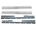 Set of metal drawer slides on a white background. 2007-2015 Lincoln MKX