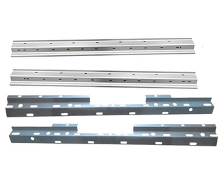 Set of metal drawer slides on a white background. 2007-2015 Lincoln MKX