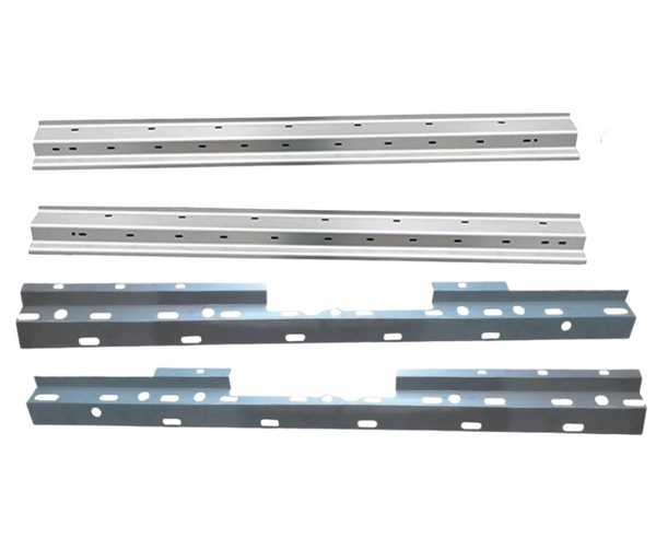 Set of metal drawer slides on a white background. 2007-2015 Lincoln MKX