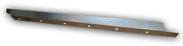 Metal strip with holes on a white background. 2015-2024 Ford Edge Outer Rocker Panel LH.