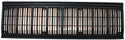 1991-1996 Jeep Cherokee Grille, Painted-Black, Plastic.