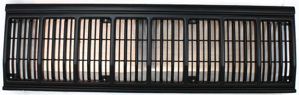 1991-1996 Jeep Cherokee Grille, Painted-Black, Plastic.