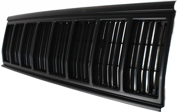 1991-1996 Jeep Cherokee Grille, Painted-Black, Plastic.