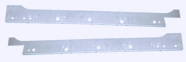 Two metal blades on a white background. 1998-2002 Ford Expedition Inner Rocker Panels Kit 