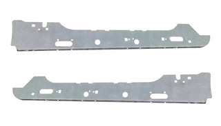 Two metal brackets on a white background. 1997-2003 Ford F-150 Reg Cab 2DR Inner Rocker Panels Pair.