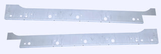 Two metal brackets on a white background. 1997-2002 Ford Expedition Inner Rocker Panel Pair.
