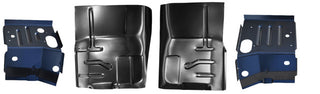 Set of car body panels on a white background. 1980-1986 Ford Pickup Factory Style Front Floor Pan & Mounts.