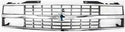 1988-1993 GMC Pickup Grille, Chrome Shell/argent.