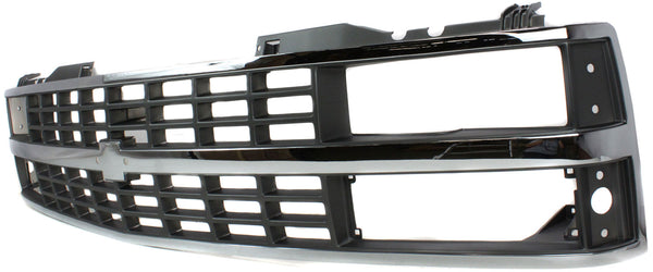 1988-1993 Chevy C2500 Pickup Grille, Chrome Shell w/Black Insert.